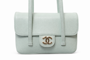 Дамска чанта Chanel Mint Caviar Flap Shoulder Bag