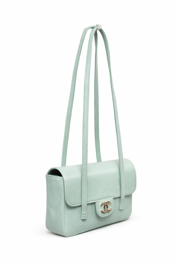 Дамска чанта Chanel Mint Caviar Flap Shoulder Bag