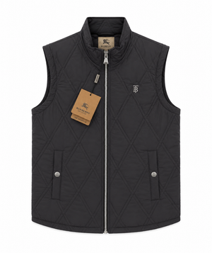 Мъжки капитониран елек Burberry – черен