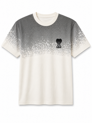 Мъжка тениска Ami Paris Heart Logo – White/Grey