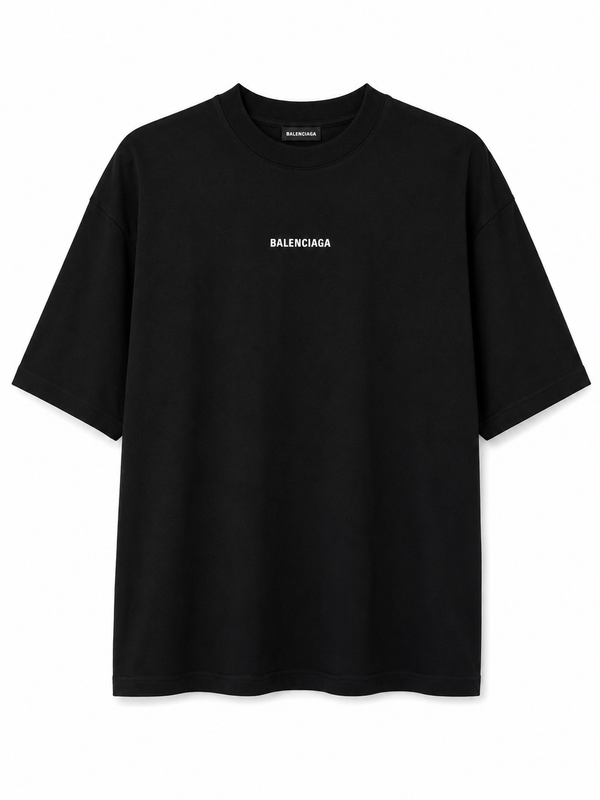 Мъжка Oversize тениска Balenciaga Logo – Black