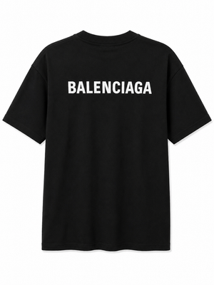 Мъжка Oversize тениска Balenciaga Logo – Black