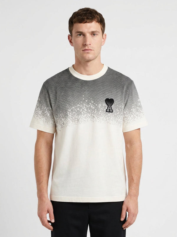 Мъжка тениска Ami Paris Heart Logo – White/Grey