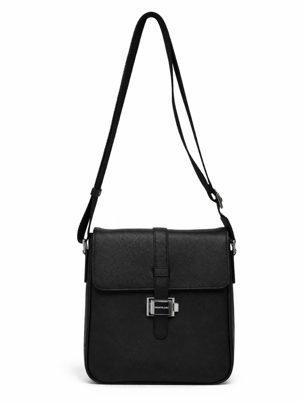 Мъжка кожена чанта Montblanc – Men’s Black Leather Crossbody Bag