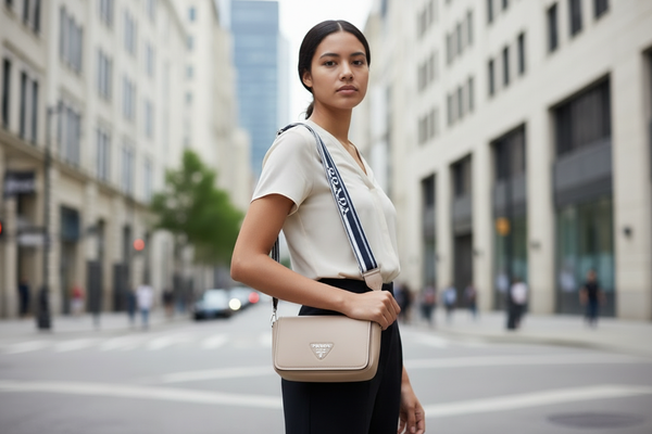 Дамска чанта Prada от естествена кожа
