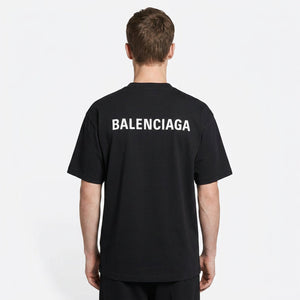 Мъжка Oversize тениска Balenciaga Logo – Black