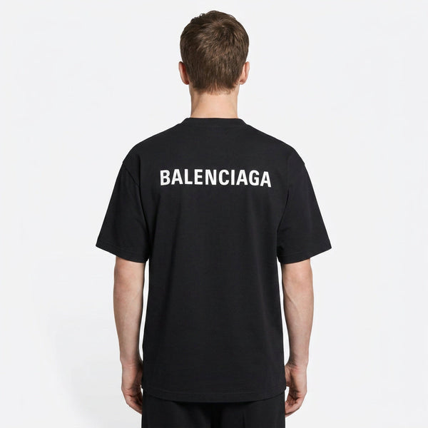Мъжка Oversize тениска Balenciaga Logo – Black