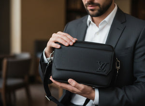 Мъжка чанта Louis Vuitton  от естествена кожа