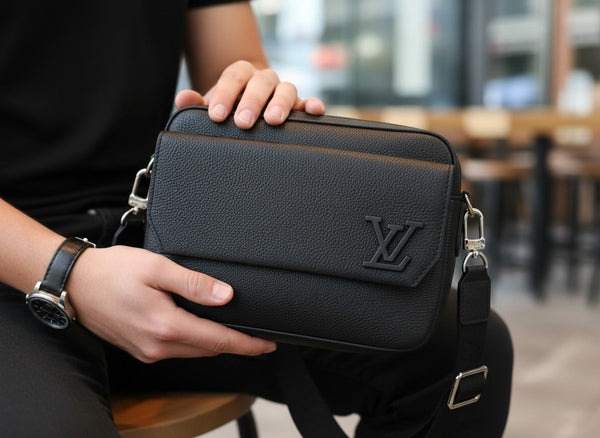 Мъжка чанта Louis Vuitton  от естествена кожа