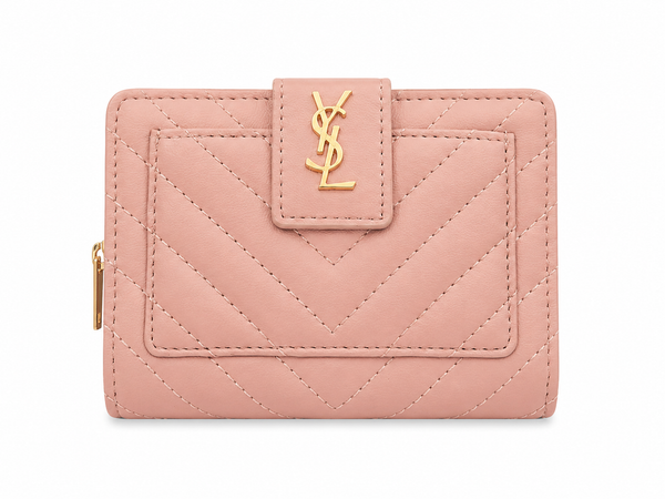 Saint Laurent Monogram Quilted Leather Wallet